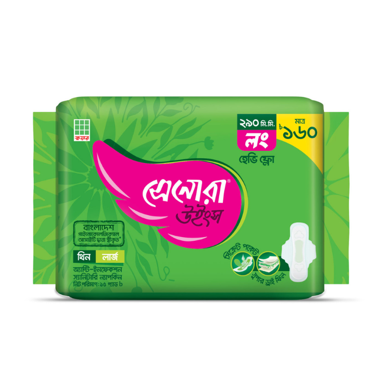 Senora Wings Long Heavy Flow 290mm Sanitary Napkin - 15 pads